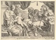 Holy Family with Saints, 1610-42. Creator: Pierre Brebiette