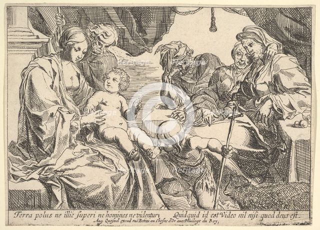 Holy Family with Saints, 1610-42. Creator: Pierre Brebiette.