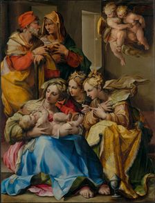 Holy Family with Saints Anne, Catherine of Alexandria, and Mary Magdalene, 1560s. Creator: Nosadella