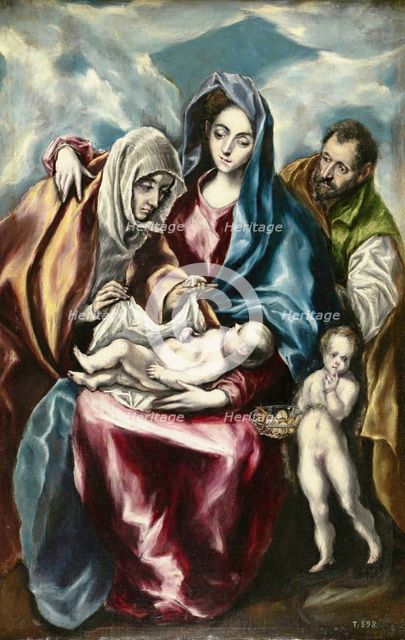 Holy Family with Saints, c1595. Creator: El Greco.