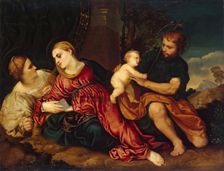 Holy Family with St Catherine, between 1520 and 1522. Creator: Paris Bordone