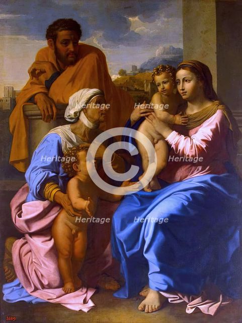 Holy Family with St Elizabeth and St John the Baptist, 1655. Creator: Nicolas Poussin.