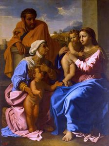 Holy Family with St Elizabeth and St John the Baptist, 1655. Creator: Nicolas Poussin