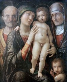 Holy Family with St Elizabeth and St John the Baptist as a Child c1495-1500. Artist: Andrea Mantegna