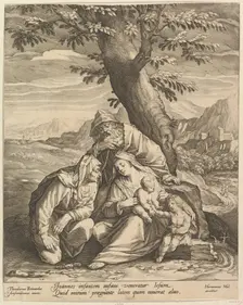 Holy Family with St. Elizabeth & St. John the Baptist, 1588. Creator: Jan Muller