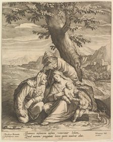 Holy Family with St. Elizabeth & St. John the Baptist, 1588. Creator: Jan Muller