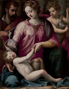 Holy Family with St John the Baptist, 1550. Creator: Michele Tosini