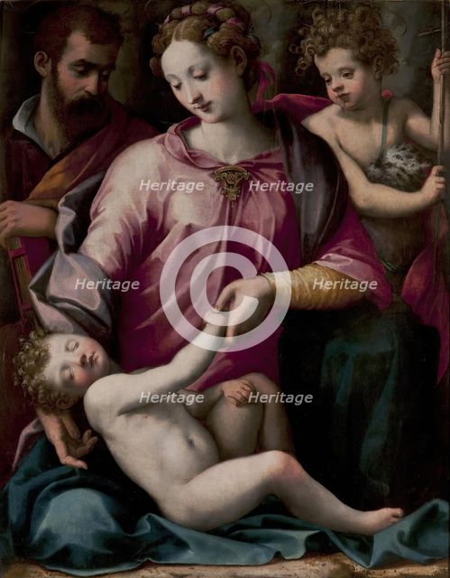 Holy Family with St John the Baptist, 1550. Creator: Michele Tosini.