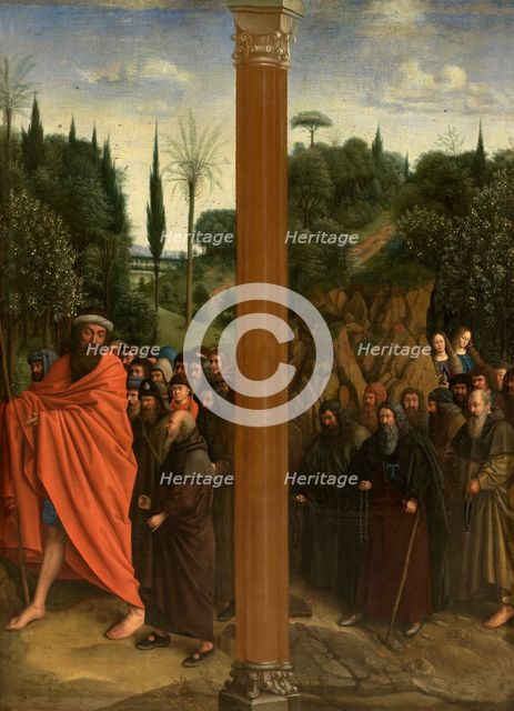 Holy Hermits and Holy Pilgrims, c1430s. Creator: Jan van Eyck.