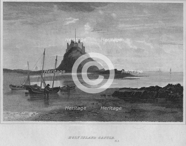 'Holy Island Castle', 1814. Artist: John Greig.