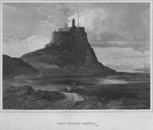 Holy Island Castle 1814. Artist: John Greig