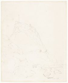 Holy Island Castle, Durham, n.d. Creator: Thomas Girtin