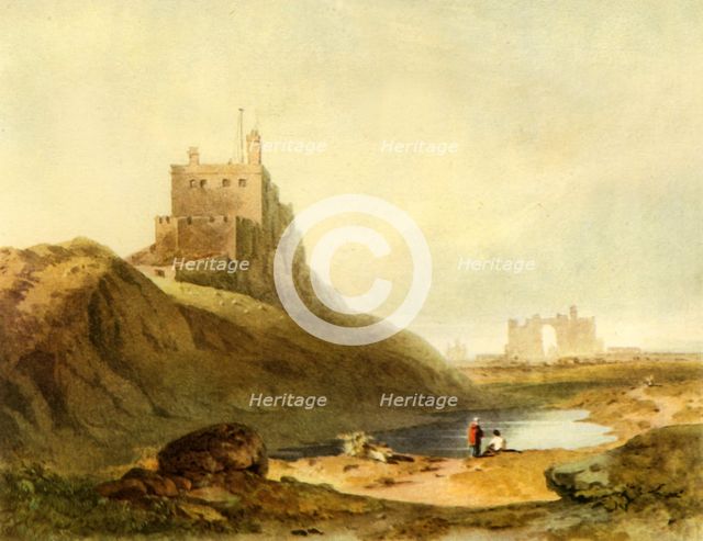 'Holy Island', c1810, (1946).  Creator: John Varley I.