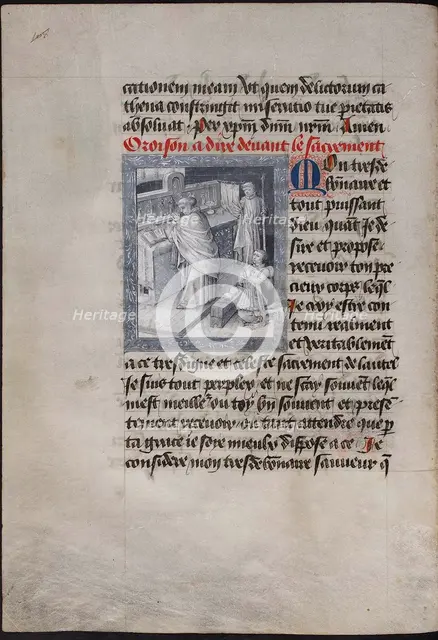 Holy Mass with Philip the Good. (The Book of Hours of Philip of Burgundy), ca 1455. Artist: Tavernier, Jean (active 1434-1460)