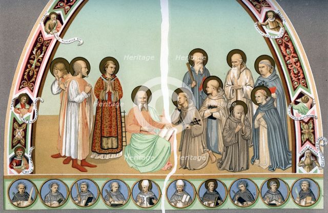 Holy men, 15th century (1849).Artist: H Moulin