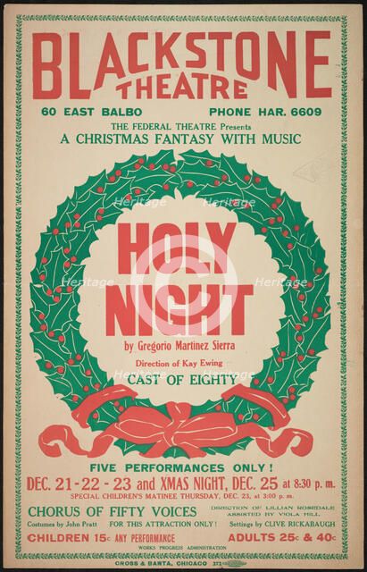 Holy Night, Chicago, 1937. Creator: Unknown.