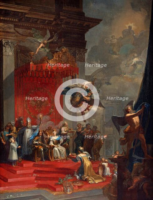 Holy Roman Empress Elisabeth Christine. Artist: Böhm, Johann Georg, the Elder (1672-1746)