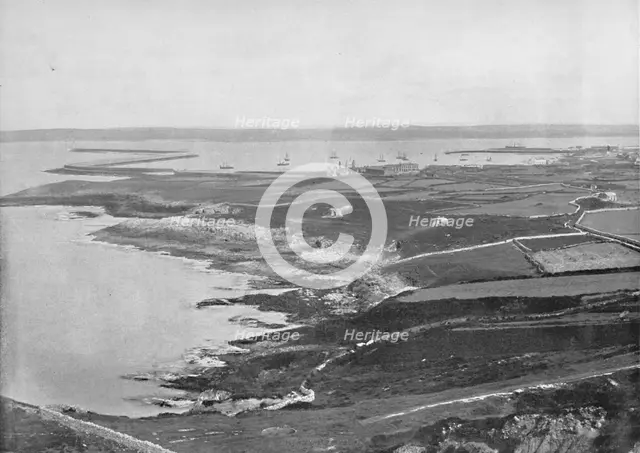 'Holyhead - The Breakwater', 1895. Artist: Unknown.