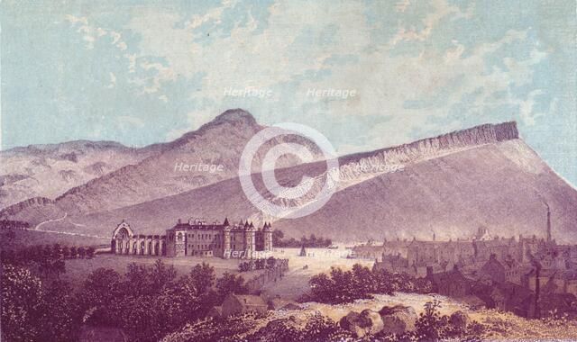 'Holyrood Palace & Arthur Seat', c1880.  Creator: J Ramage.