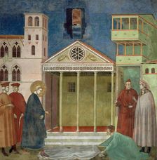 Homage of a Simple Man (from Legend of Saint Francis), 1295-1300. Creator: Giotto di Bondone (1266-1377)