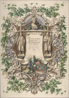 Homage from Bavarian artists to King Ludwig I, 1874. Creator: Peter Herwegen