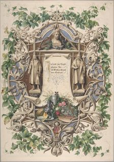 Homage from Bavarian artists to King Ludwig I, 1874. Creator: Peter Herwegen