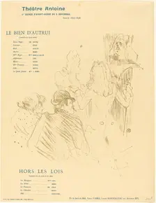 Homage to Moliere (Hommage à Molière), 1897. Creator: Henri de Toulouse-Lautrec