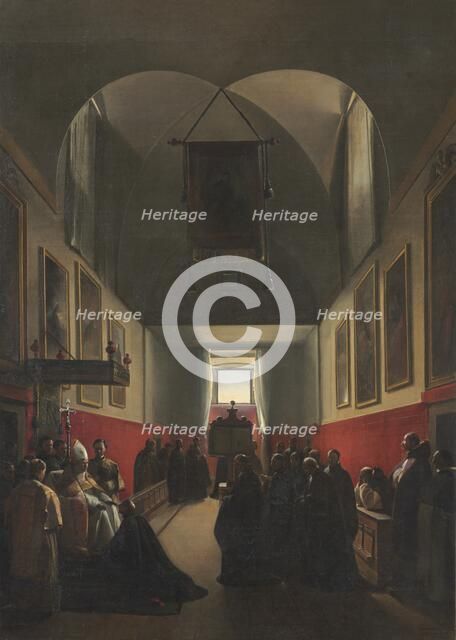 Homage to a Bishop, 1839. Creator: François Marius Granet (French, 1775-1849).