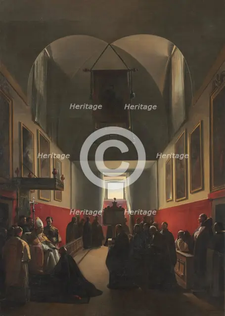Homage to a Bishop, 1839. Creator: François Marius Granet (French, 1775-1849).