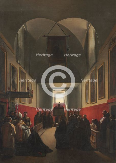 Homage to a Bishop, 1839. Creator: François Marius Granet (French, 1775-1849).