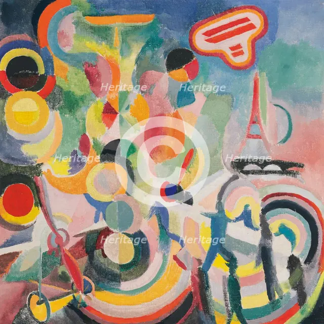 Homage to Blériot (study), 1914. Creator: Delaunay, Robert (1885-1941).
