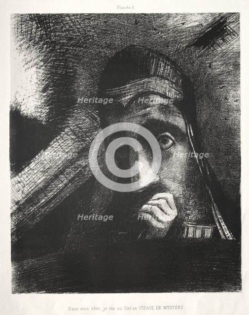 Homage to Goya, 1885. Creator: Odilon Redon (French, 1840-1916); Lemercier & Cie..