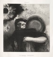 Homage to Goya: A Strange Juggler, 1885. Creator: Odilon Redon (French, 1840-1916); Lemercier & Cie.