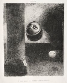 Homage to Goya: There Were Also Embryonic Beings, 1885. Creator: Odilon Redon (French, 1840-1916); Lemercier & Cie.
