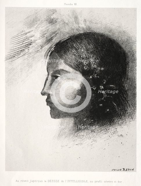 Homage to Goya: Upon Awakening I Saw the Goddess of the Intelligible…, 1885. Creator: Odilon Redon (French, 1840-1916); Lemercier & Cie..