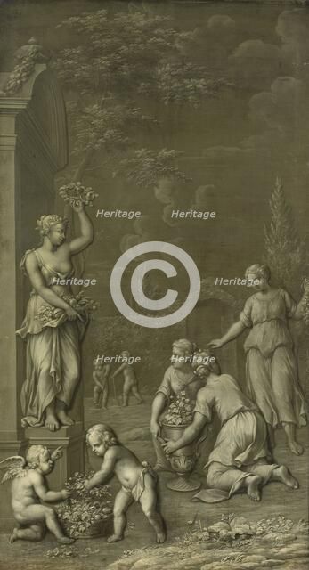 Homage to Pomona, 1734. Creator: Hendrik Carree.