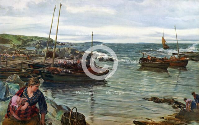 'Home with the Tide', 1880, (1912).Artist: James Clarke Hook