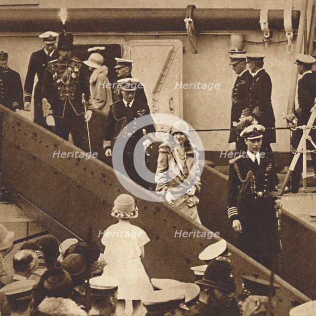 'Home Again - The Duke and Duchess landing at Portsmouth June 27, 1927', 1937. Creator: Unknown.