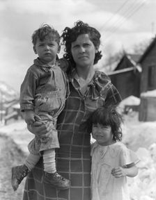 Home and family of a Utah coal miner...near Price, Utah, 1936. Creator: Dorothea Lange
