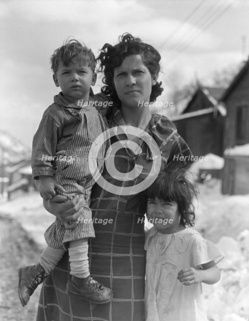 Home and family of a Utah coal miner...near Price, Utah, 1936. Creator: Dorothea Lange.