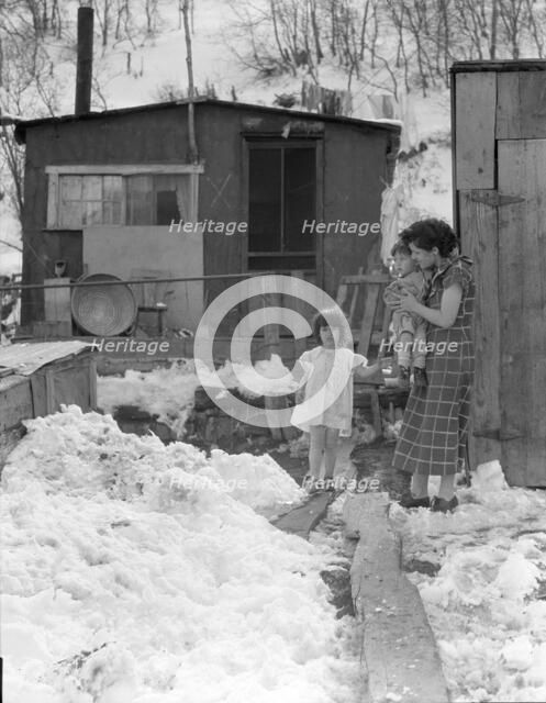 Home and family of a Utah coal miner, Consumers, near Price, Utah, 1936. Creator: Dorothea Lange.