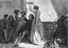 "Home and Victory," by F. W. W. Topham, in the exhibition of the Royal Academy, 1871. Creator: William Hollidge