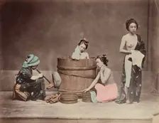 Home Bathing, 1870s-1890s. Creator: Yamamoto