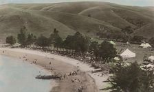 Home Bay, Motutapu, near Auckland, c1910. Creator: Henry Winkelmann