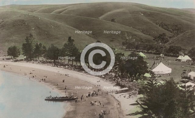 Home Bay, Motutapu, near Auckland, c1910. Creator: Henry Winkelmann.