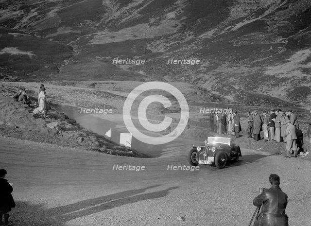 Home-built Cowal 2-seater of JW Robertson at the RSAC Scottish Rally, Devil's Elbow, Glenshee, 1934. Artist: Bill Brunell.