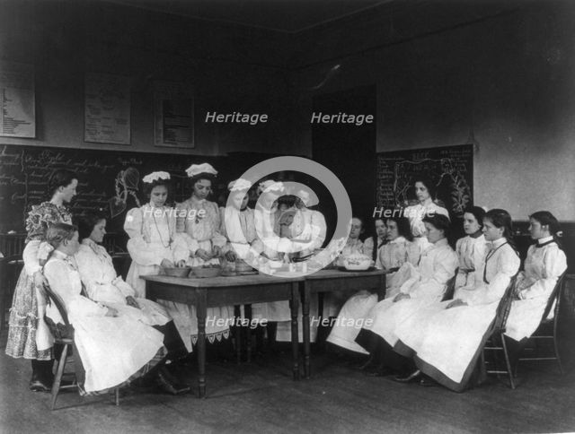 Home economics class, 2nd Division, (1899?). Creator: Frances Benjamin Johnston.