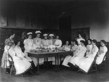 Home economics class, 2nd Division, (1899?). Creator: Frances Benjamin Johnston