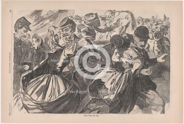 Home from the War (Harper's Weekly, Vol. VII), June 13, 1863. Creator: Unknown.