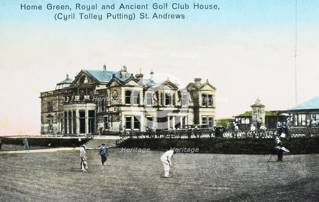 Home Green, Royal and Ancient Clubhouse, St Andrews, c1900. Artist: Unknown